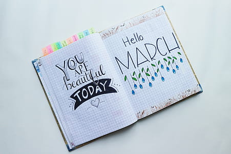 Book Page With Hello March Text thumbnail