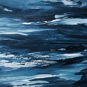 blue and black abstract painting thumbnail
