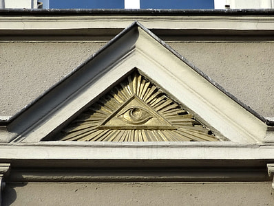 low-angle photography of eye of horus wall decor thumbnail