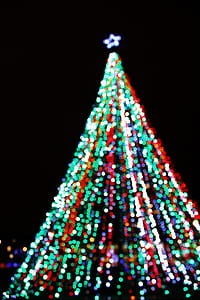 lighted Christmas tree of string lights thumbnail