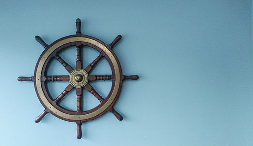 brown shipping steering wheel wall decor thumbnail