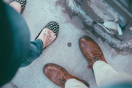 person with brown leather shoes thumbnail