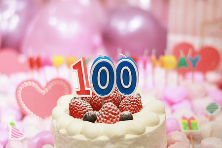 100 strawberry cake near heart-shaped decor thumbnail