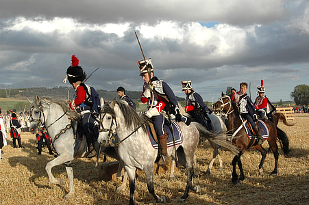 Pakistan Army riding horses under cloudy sky during daytime thumbnail