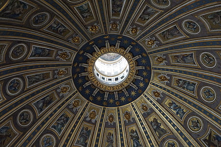 close-up photo of brown and multicolored dome ceiling thumbnail