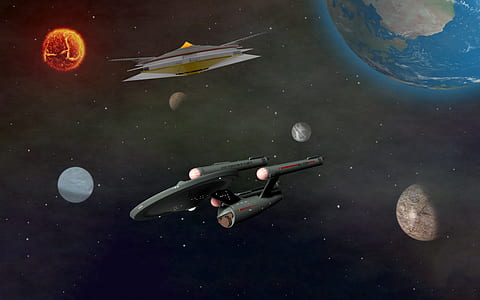 illustration of solar system with satellites thumbnail