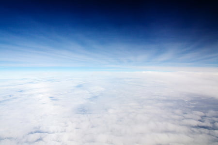 aerial view of white cumulus clouds under blue sky during daytime thumbnail