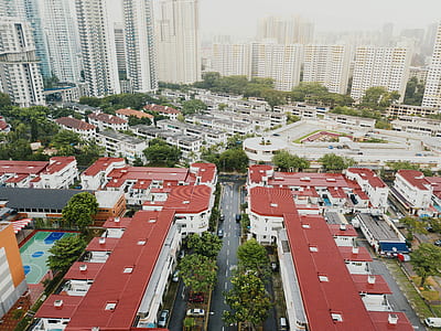 aerial view of city buildings thumbnail