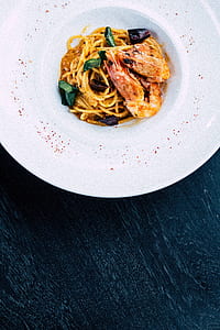 pasta in white ceramic plate thumbnail