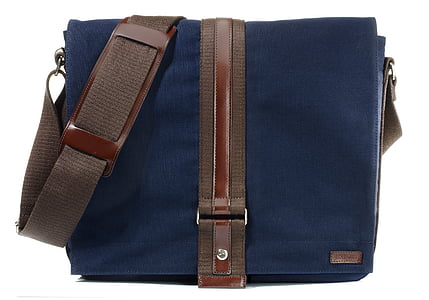 blue and brown sling bag thumbnail