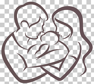 Infant Father Child Family, characters Family, man and woman embracing baby illustration PNG clipart