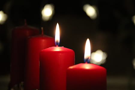close-up photo of lighted red candles thumbnail