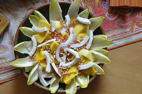 flay lay photography of sliced mangoes thumbnail