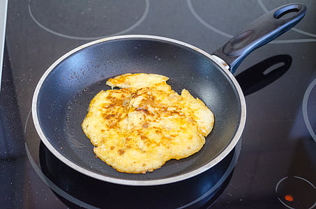 omelette on top of frying pan thumbnail