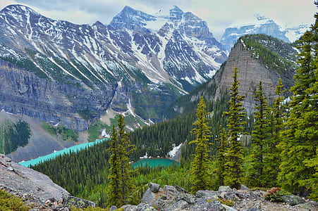 aerial photography of snow-capped mountain thumbnail