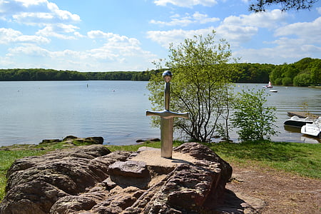 silver sword monument at daytime thumbnail