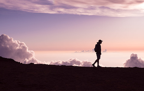 silhouette of man walking thumbnail