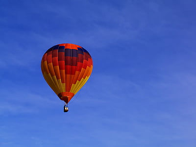 hot air balloon on mid air under clear sky at daytime thumbnail