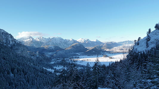 bird's eye view of snow mountain thumbnail