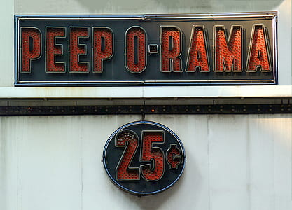 Peep-O-Rama 25 cent signage thumbnail