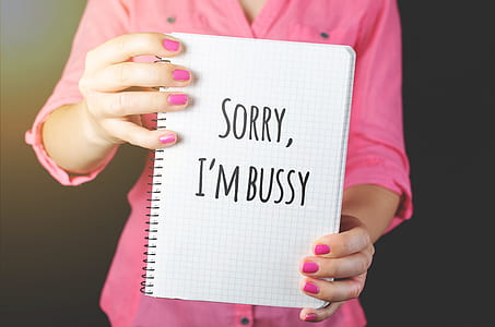 Sorry, I'm Bussy Print Notebook Photo thumbnail