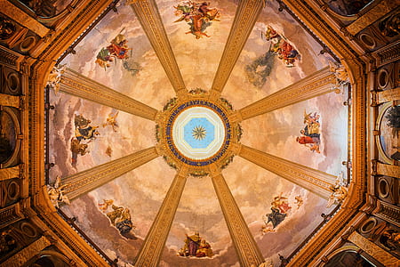 cathedral ceiling with religious arts thumbnail
