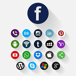 flat social media icons pack eps ai file free graphics uihere social media icons eps