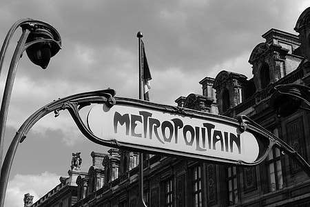 grayscale photography of Metropolitan signage thumbnail