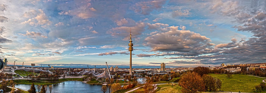 panoramic photo of a city during fall thumbnail