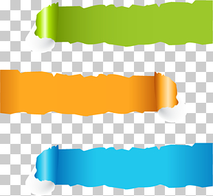 Paper Web banner Page, Banner, green, orange, and blue strip digital art PNG clipart