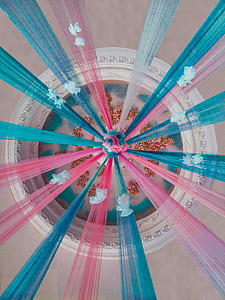 low angle photography of textile under ceiling thumbnail