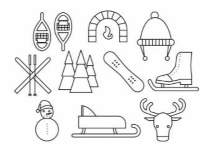 Free Winter Line Icon Vector svg, eps file