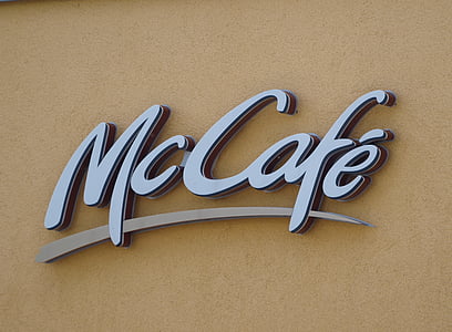 close-up photo of McCafe logo signage thumbnail