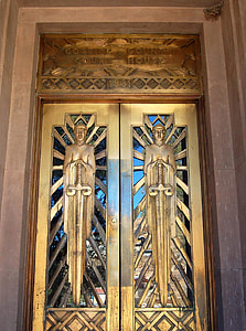 Art Deco doors on the Cochise County Courthouse in Bisbee, Arizona thumbnail