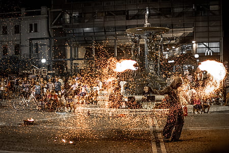 person performing fire dance thumbnail