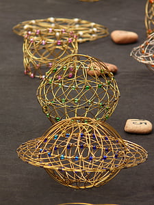 three brown rattan hanging decors thumbnail
