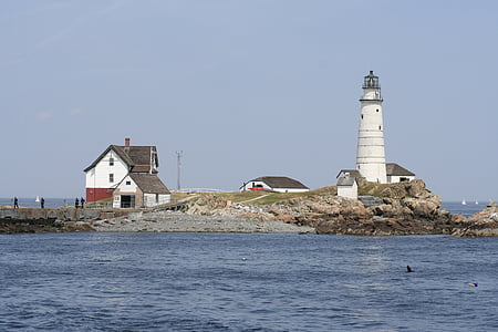 white lighthouse near body of water at daytime thumbnail