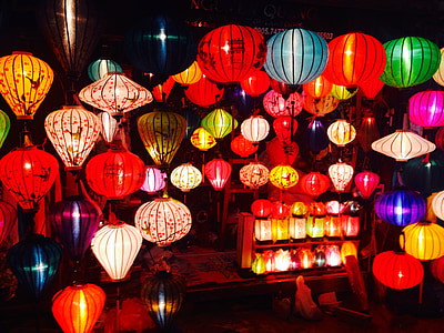 assorted-color paper lanterns thumbnail