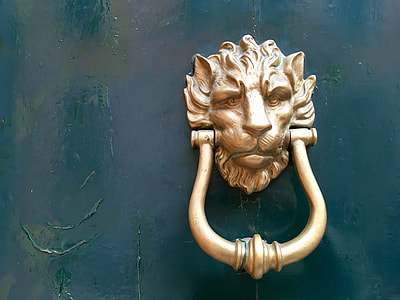gold-colored tiger door knocker thumbnail