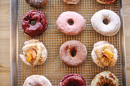 doughnuts on silver tray thumbnail