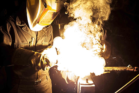 person wearing mask while welding thumbnail