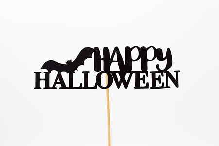 white background with Happy Halloween text overlay thumbnail