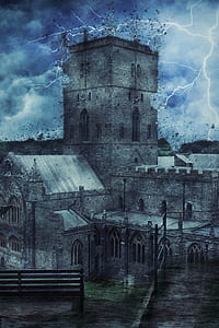 gray tower painting thumbnail