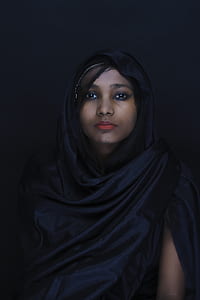 Woman Wearing Blue Hijab thumbnail