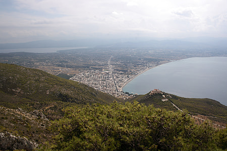 View from the monastery of St Patapius, Loutraki, Greece thumbnail
