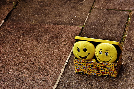 two round yellow plush toys thumbnail