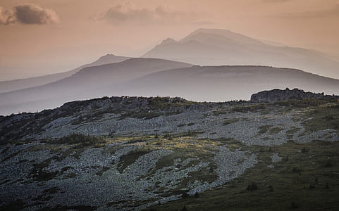 aerial photography of foggy mountain thumbnail