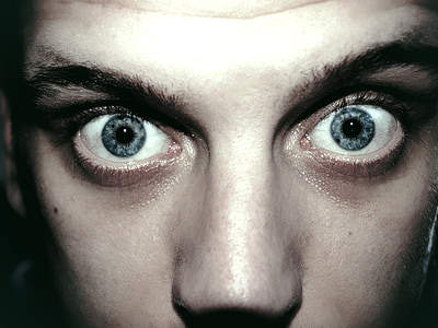 close-up photo of person's pair of blue eyes thumbnail