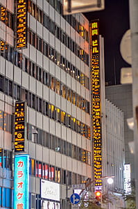 Building Exterior at Night in Japanese City thumbnail