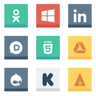 Social svg vector icon sets